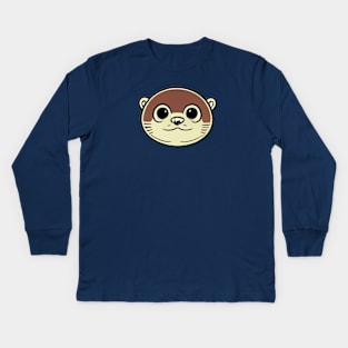 Vintage otter head Kids Long Sleeve T-Shirt